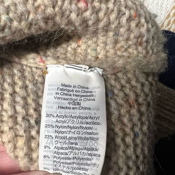 Madewell Flecked Wide Sleeve Alpaca Silk Chunky Knit Sweater Sz XS - Picture 11 of 11